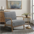 Olliix INK+IVY Novak Set of 2 Accent Armchair Wood/Polyester in Grey