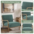 Olliix INK+IVY Novak Set of 2 Accent Armchair Wood/Polyester in Teal