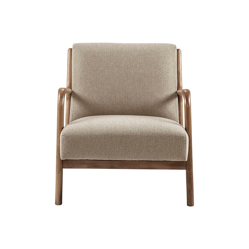 Olliix INK+IVY Novak Set of 2 Accent Armchair Wood/Polyester in Taupe