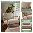 Olliix INK+IVY Novak Set of 2 Accent Armchair Wood/Polyester in Taupe