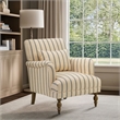 Olliix Martha Stewart Amanda Accent Chair Wood/Plywood/Fabric in Linen/Blue