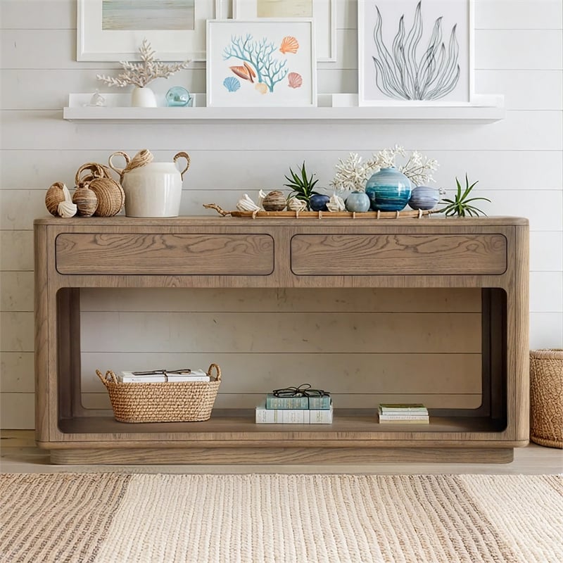 Olliix Chapel Hill Emil See below Accent Table MDF/Wood in Driftwood