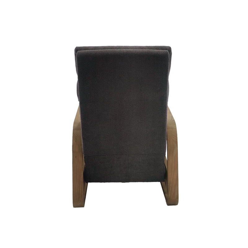 Olliix Chapel Hill Jordan Push Back Recliner Wood/Plywood in Grey