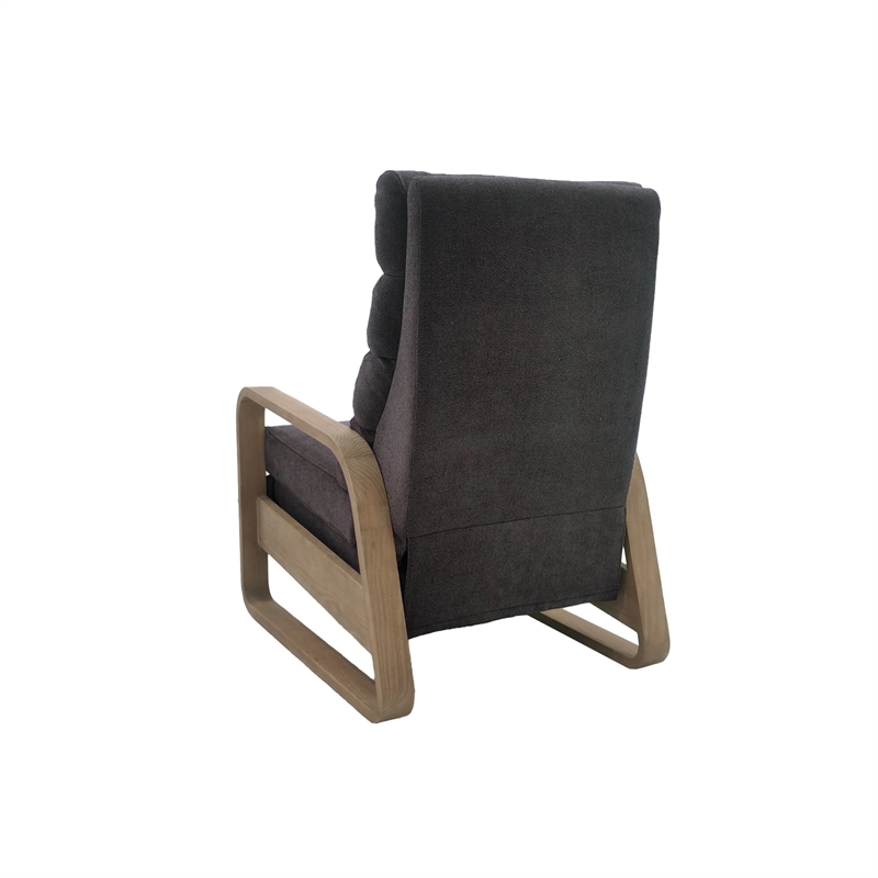 Olliix Chapel Hill Jordan Push Back Recliner Wood/Plywood in Grey