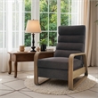 Olliix Chapel Hill Jordan Push Back Recliner Wood/Plywood in Grey