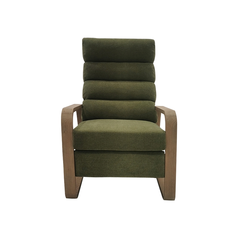 Olliix Chapel Hill Jordan Push Back Recliner Wood/Plywood in Green