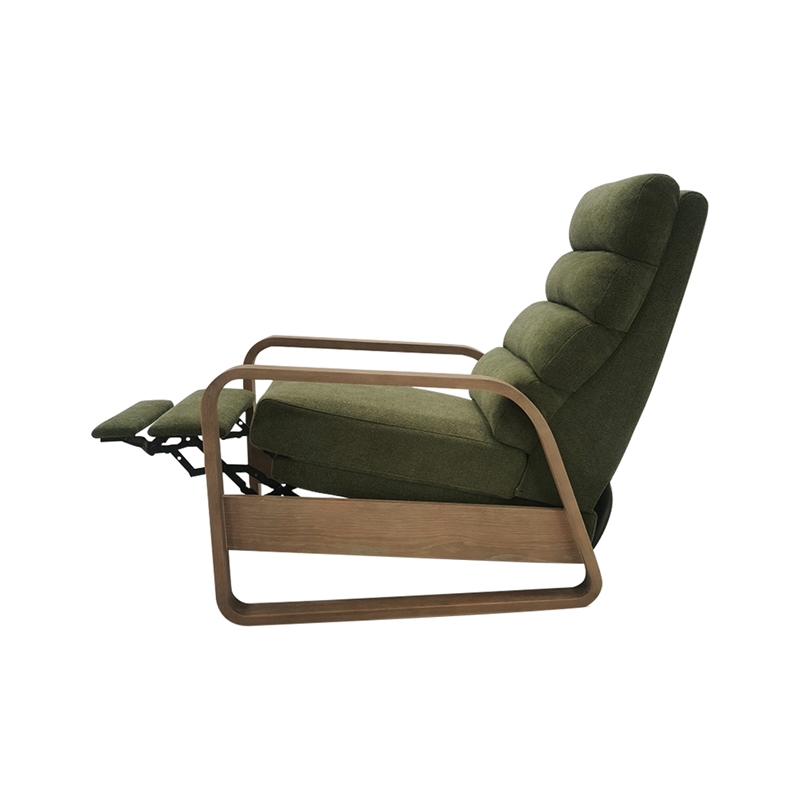 Olliix Chapel Hill Jordan Push Back Recliner Wood/Plywood in Green
