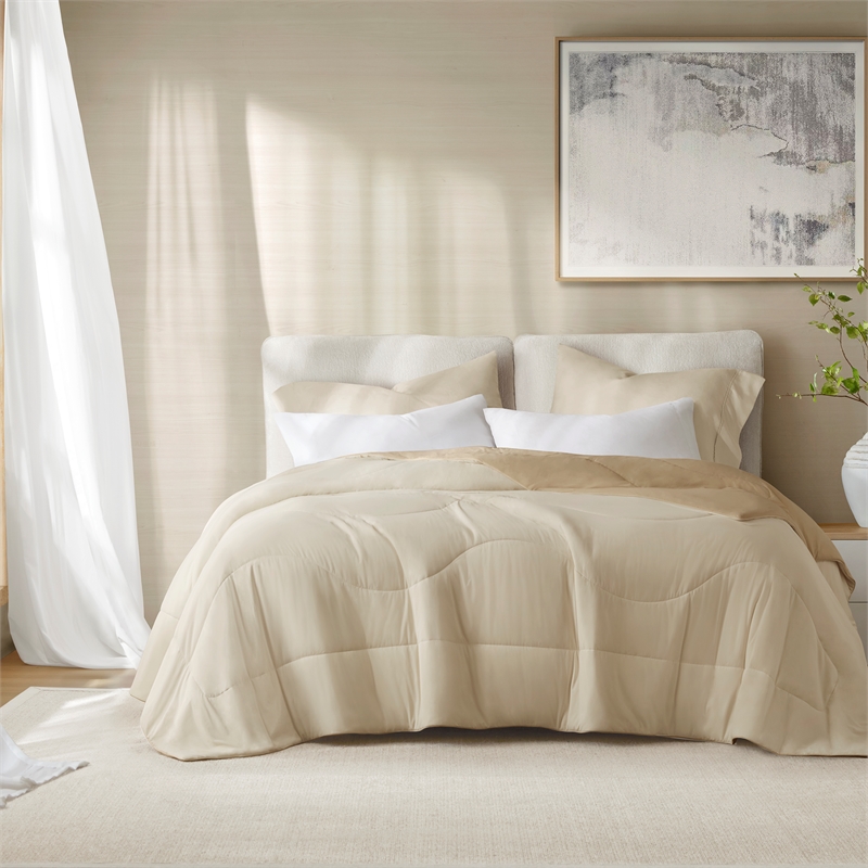 Olliix Harbor House Cooling Full/Queen Comforter Set Nylon/Spandex in Linen