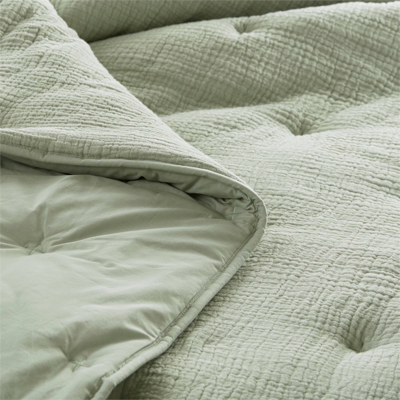 Olliix Harbor House Blue Breeze Full/Queen Quilt Set Cotton in Sage