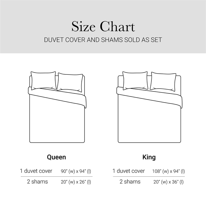 Olliix Harbor House Linen Blend Full/Queen Duvet Cover Set in White/Gray