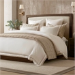 Olliix Harbor House Linen Blend Full/Queen Duvet Cover Set in White/Gold