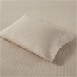 Olliix Beautyrest Oversized Flannel Queen Sheet Set in Beige/White Stripes
