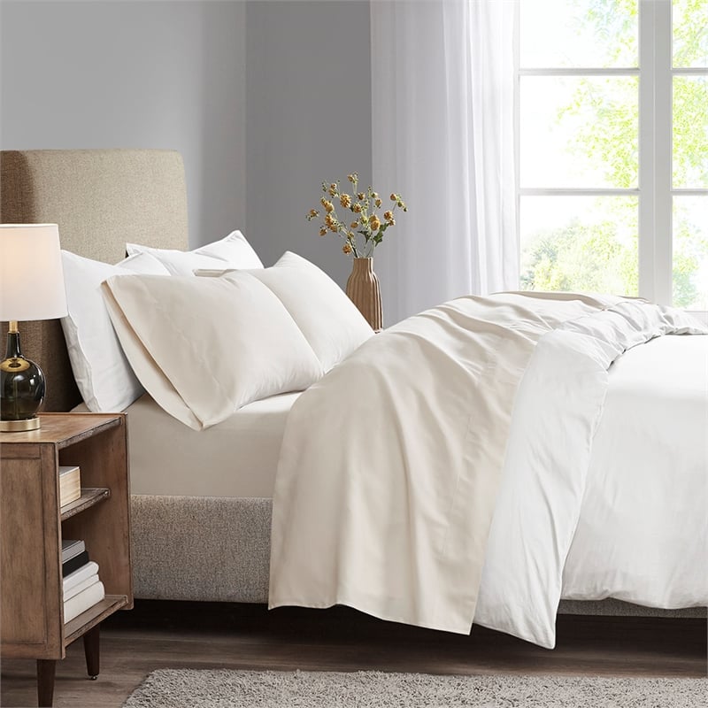 Olliix Madison Park 3M Microcell Twin XL Sheet Set Polyester in Ivory