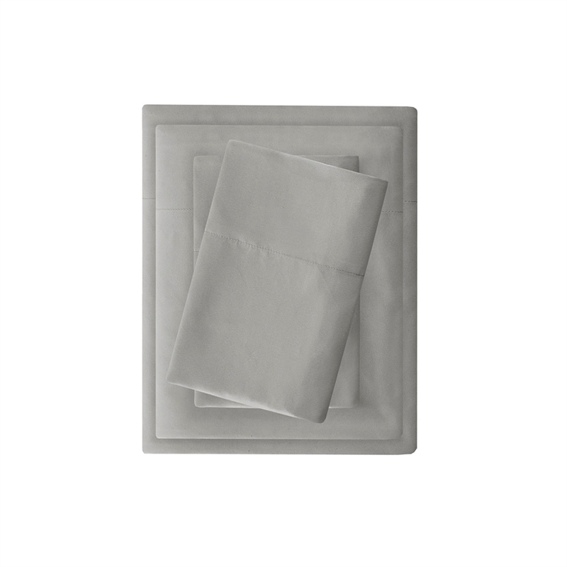 Olliix Madison Park 3M Microcell Twin XL Sheet Set Polyester in Grey
