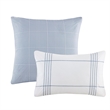 Olliix Harbor House Blue Morgan King/Cal King Duvet Set Cotton in White/Blue