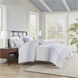 Olliix Harbor House Blue Morgan King/Cal King Duvet Set Cotton in White/Blue