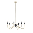 Olliix Hampton Hill Alexis 6-Light Chandelier Iron in Antique Brass/Black