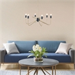 Olliix Hampton Hill Alexis 6-Light Chandelier Iron in Antique Brass/Black
