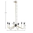 Olliix Hampton Hill Alexis 6-Light Chandelier Iron in Antique Brass/Black