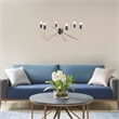 Olliix Hampton Hill Alexis 6-Light Chandelier Iron in Antique Brass/Black