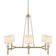 Olliix Hampton Hill Elegenza 6-Light Chandelier Iron/Polyester in Antique Gold