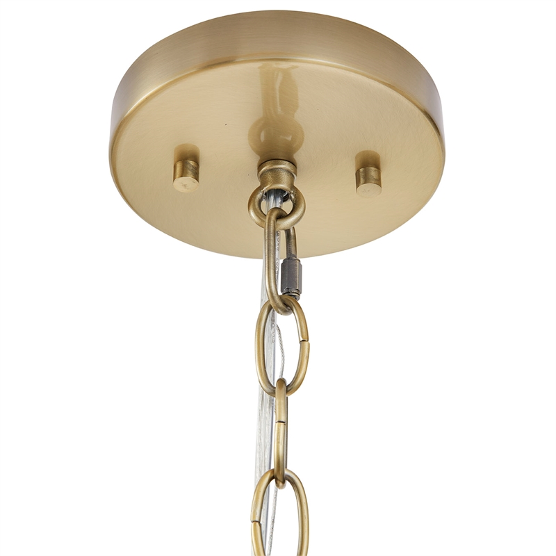 Olliix Hampton Hill Elegenza 6-Light Chandelier Iron/Polyester in Antique Gold