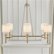Olliix Hampton Hill Elegenza 6-Light Chandelier Iron/Polyester in Antique Gold