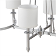 Olliix Hampton Hill Elegenza 6-Light Chandelier Iron/Polyester in Chrome