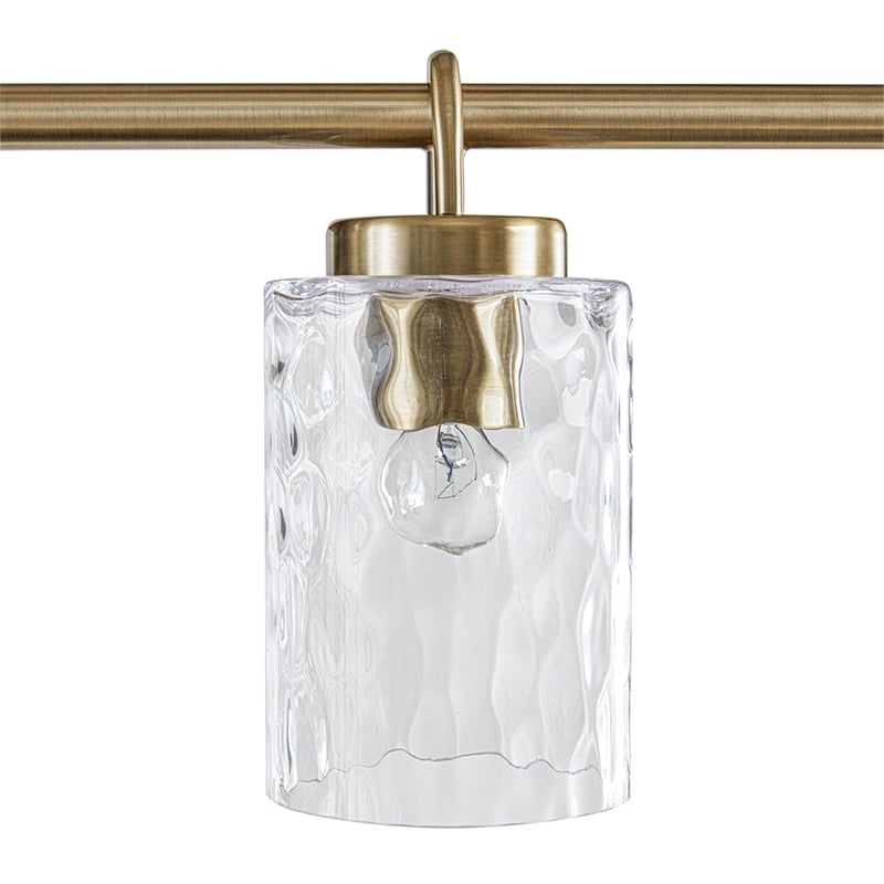 Olliix INK+IVY Curiana 5-Light Chandelier Iron/Glass in Antique Brass