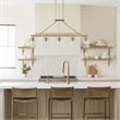 Olliix INK+IVY Curiana 5-Light Chandelier Iron/Glass in Antique Brass