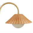 Olliix INK+IVY Laguna Floor Lamps Iron/Rattan/Glass in Gold/Natural