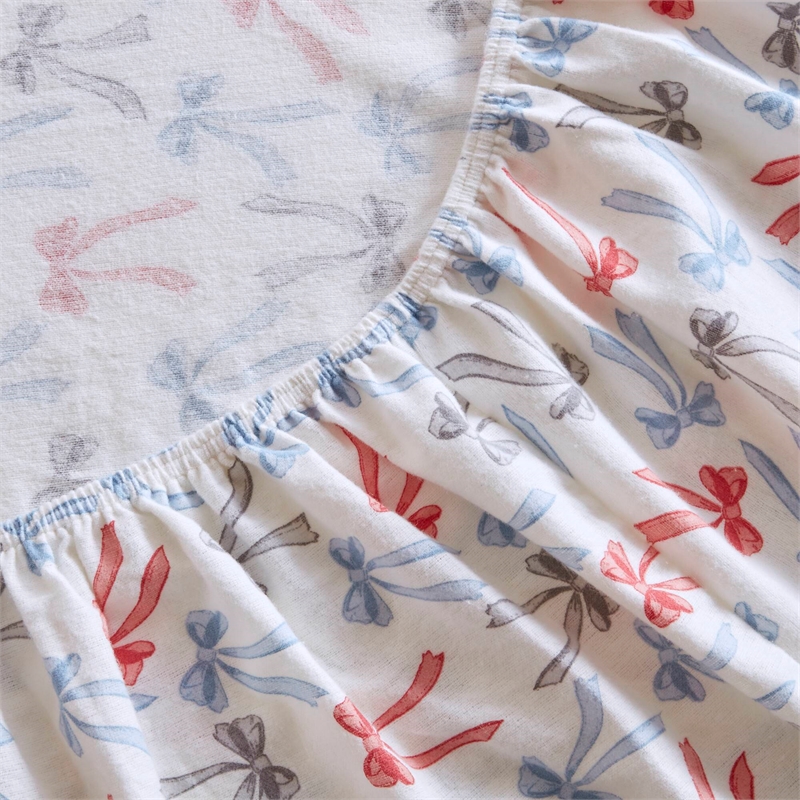 Olliix Intelligent Design Cozy Soft Twin XL Sheet Set Cotton in Happy Bows