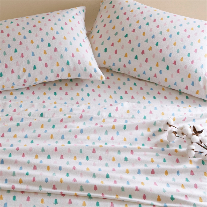 Olliix Intelligent Design Cozy Soft Queen Sheet Set Cotton in Tree Block