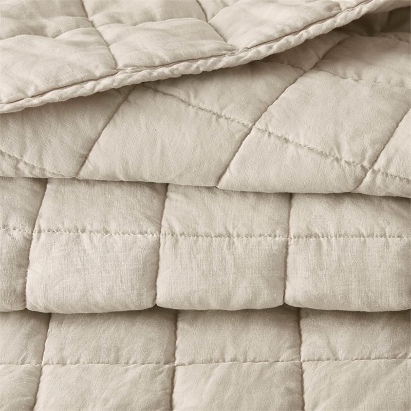Olliix Harbor House French Flax King/Cal King Quilt Set Linen in Linen