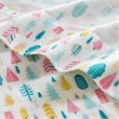 Olliix Intelligent Design Cozy Soft Queen Sheet Set in White Holiday Trees