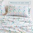 Olliix Intelligent Design Cozy Soft Queen Sheet Set in White Holiday Trees