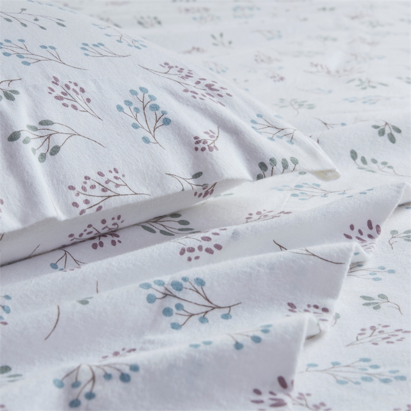 Olliix True North by Sleep Philosophy Cozy Flannel Cal King Sheet Set in White
