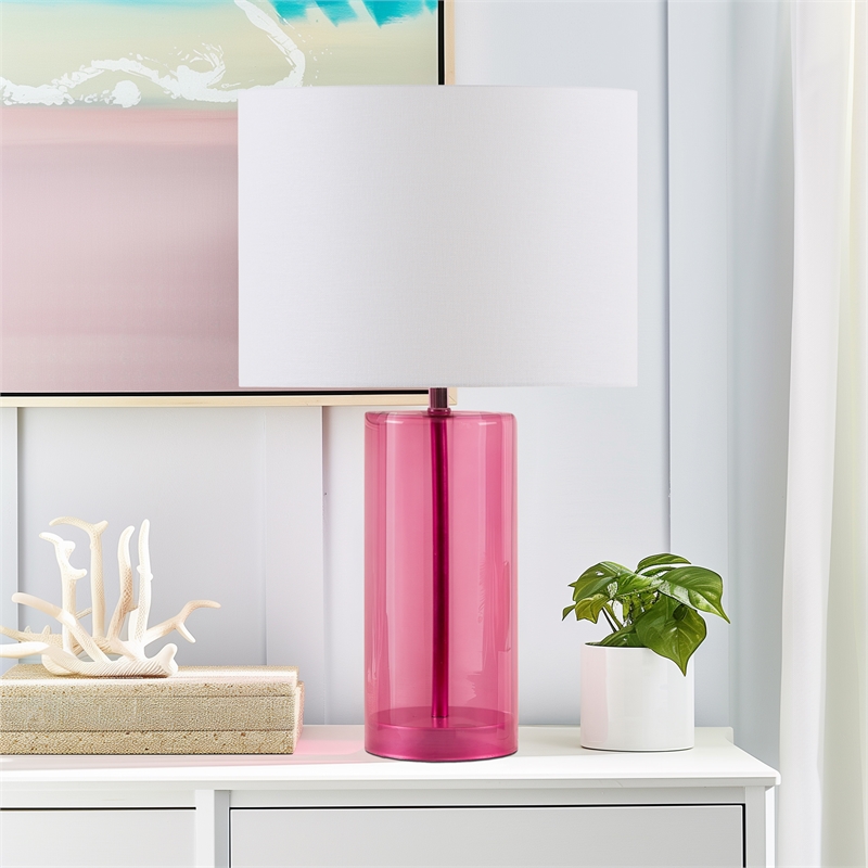 Olliix 510 Design Neonova Table Lamp Glass/Iron/Polyester in Pink