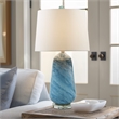 Olliix INK+IVY Aquaviva Table Lamp Glass/Acrylic/Polyester in Blue