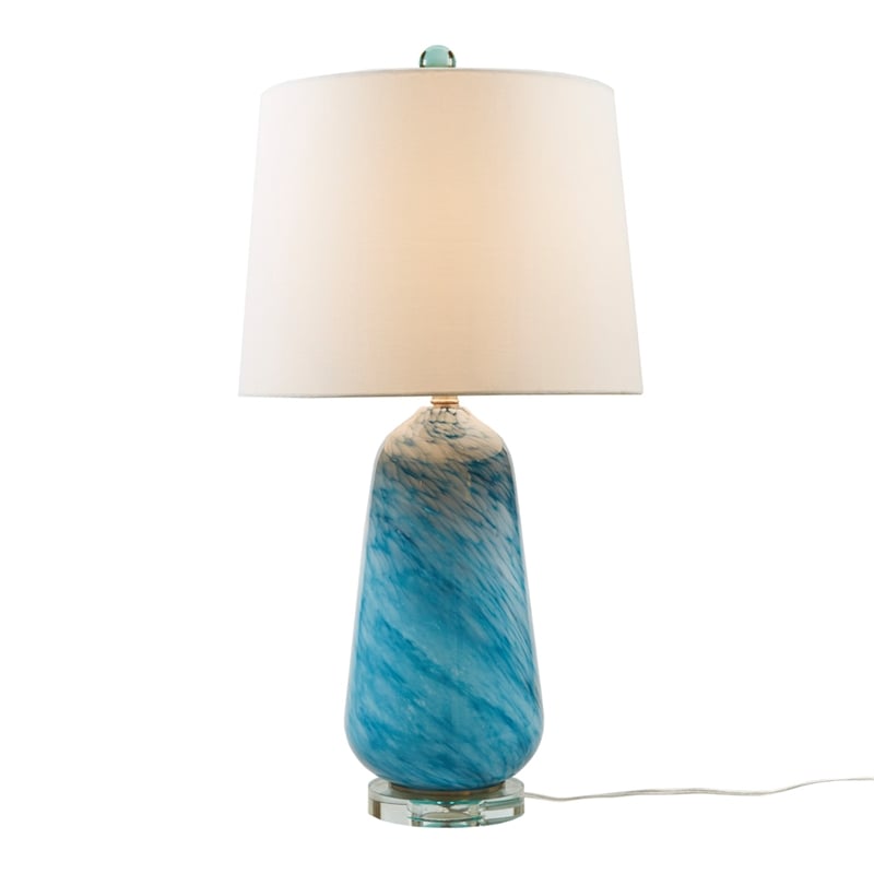 Olliix INK+IVY Aquaviva Table Lamp Glass/Acrylic/Polyester in Blue