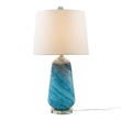 Olliix INK+IVY Aquaviva Table Lamp Glass/Acrylic/Polyester in Blue