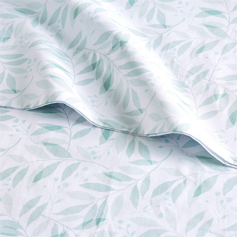 Olliix Madison Park Essentials 200 Thread Count Printed Queen Sheet Set Green