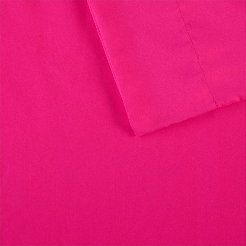 Olliix Intelligent Design Microfiber Queen Sheet Set Microfiber in Pink