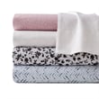 Olliix Intelligent Design Printed Microfiber Queen Sheet Set in Blush Waves