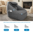 Olliix Main Street Ergonomic Cloud Couch Polyester in Charcoal
