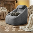 Olliix Main Street Ergonomic Cloud Couch Polyester in Charcoal