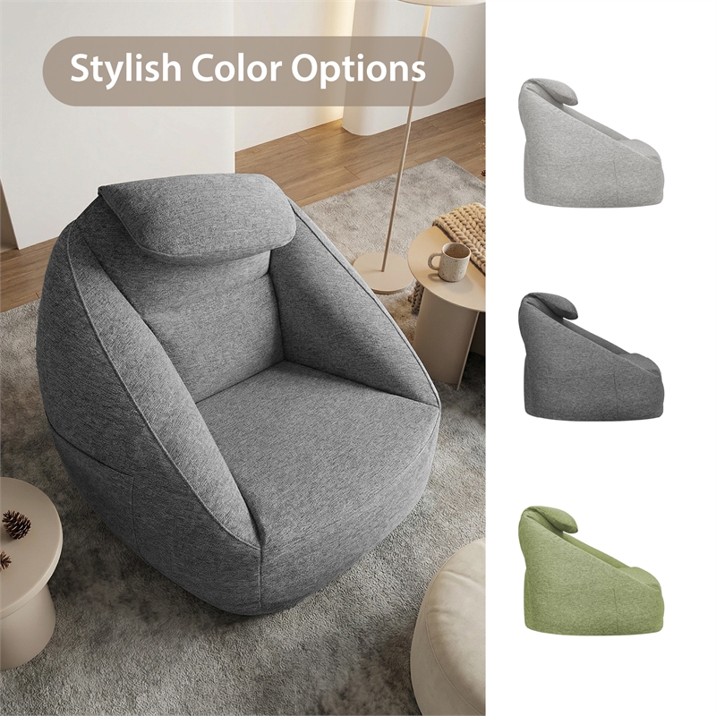 Olliix Main Street Ergonomic Cloud Couch Polyester in Charcoal