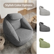Olliix Main Street Ergonomic Cloud Couch Polyester in Charcoal