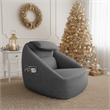 Olliix Main Street Ergonomic Cloud Couch Polyester in Charcoal