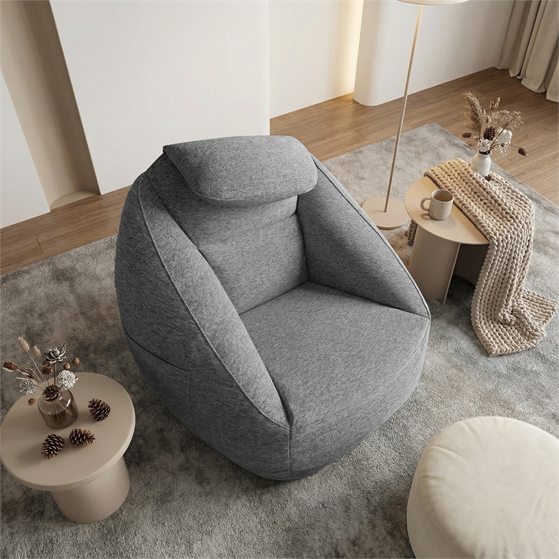 Olliix Main Street Ergonomic Cloud Couch Polyester in Charcoal